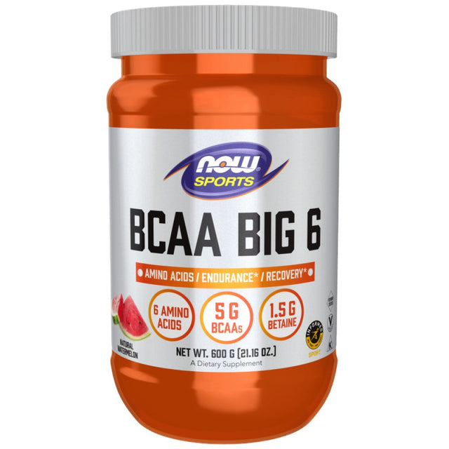 BCAA Big 6 Powder - 600 грама  NOW Foods - Nutra Best Bulgaria