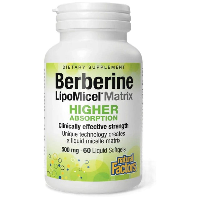 Berberine LipoMicel Matrix 500 mg - 60 Гел капсули  Natural Factors - Nutra Best Bulgaria
