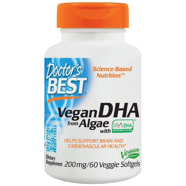 BEST Vegan DHA from Algae 200 mg - 60 Гел капсули  Doctor’s Best - Nutra Best Bulgaria