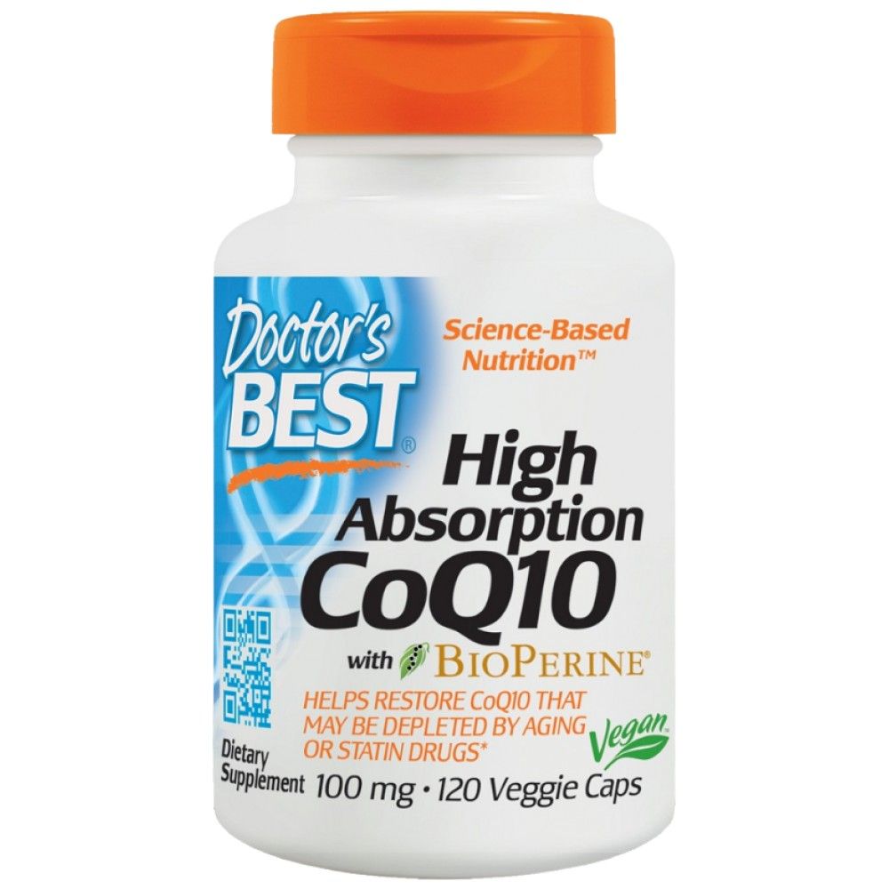BEST CoQ10 with Bioperine 100 mg - 120 капсули  Doctor’s Best - Nutra Best Bulgaria