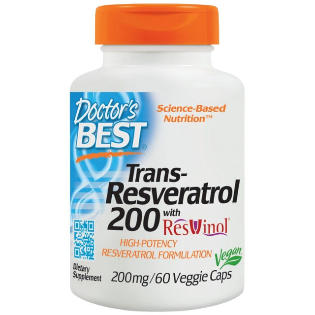 Trans-Resveratrol 200 mg | with ResVinol-25 - 60 капсули  Doctor’s Best - Nutra Best Bulgaria