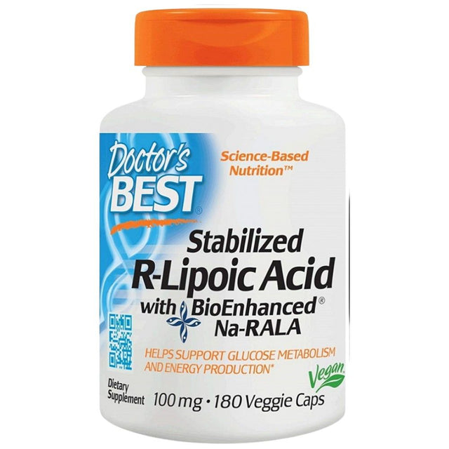 BEST R-Lipoic Acid / Stabilized NA-R-ALA 100 mg - 180 капсули  Doctor’s Best - Nutra Best Bulgaria