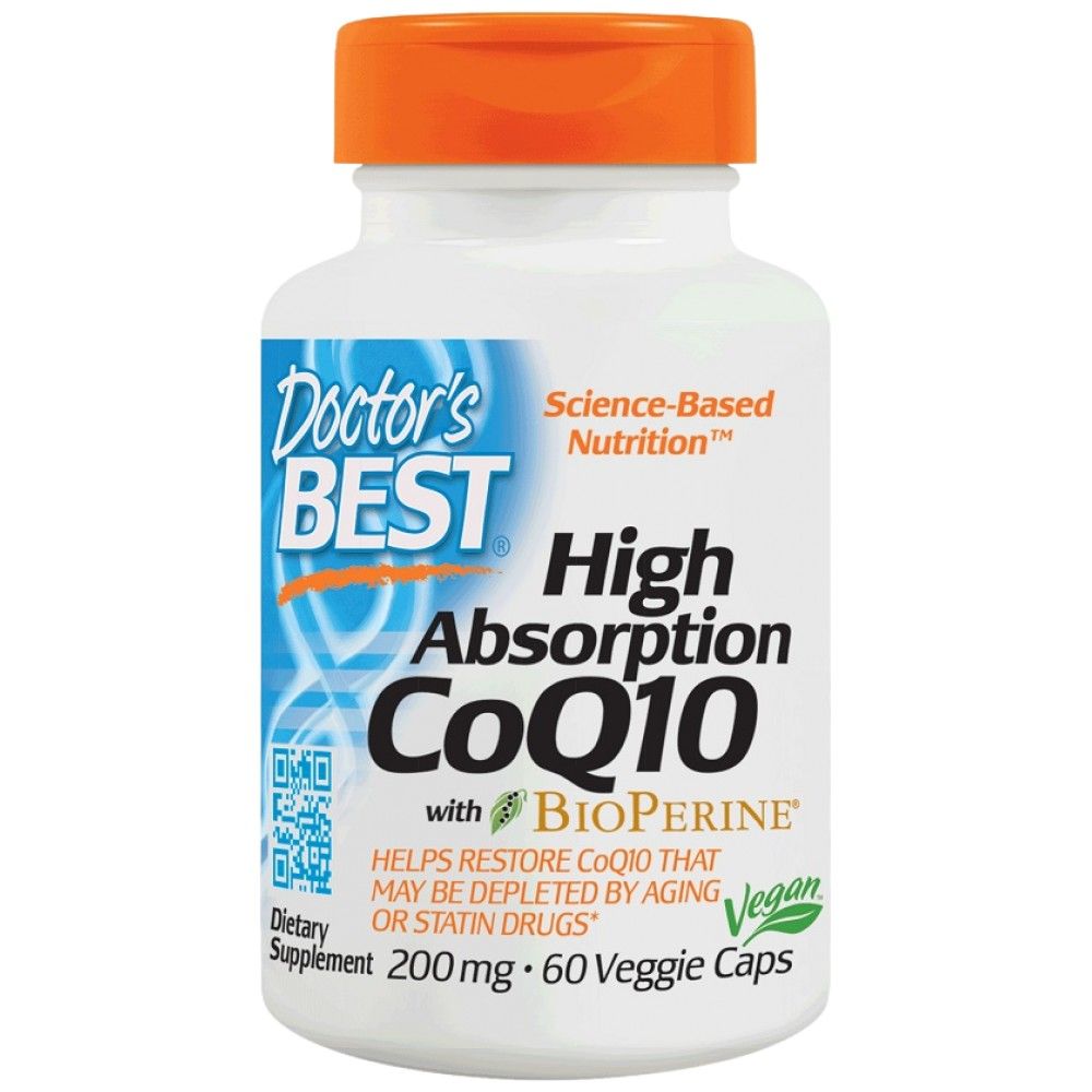 BEST CoQ10 with Bioperine 200 mg - 60 капсули  Doctor’s Best - Nutra Best Bulgaria