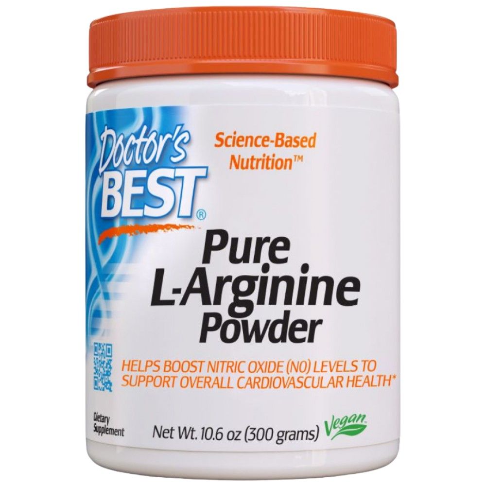BEST Pure L-Arginine Powder - 300 грама  Doctor’s Best - Nutra Best Bulgaria