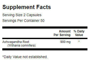 Ashwagandha Root 450 mg - 100 капсули  Swanson - Nutra Best Bulgaria