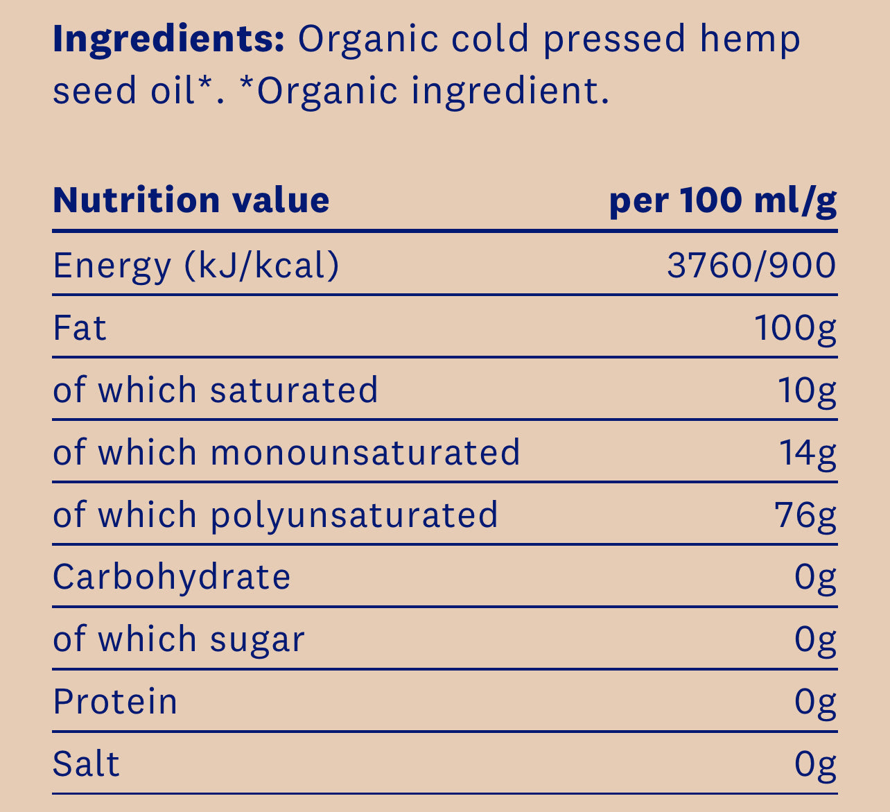 ЕКО Олио от Конопено семе 250мл. /100% натурално, Био и Органик/  HealthyCo - Nutra Best Bulgaria