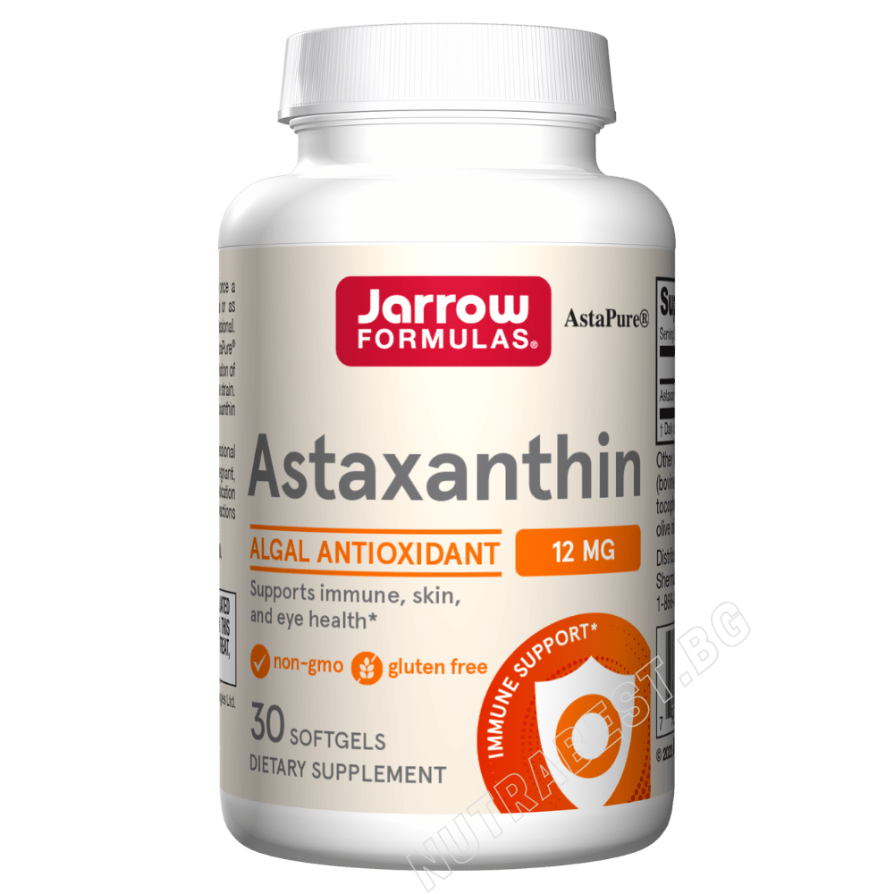 Astaxanthin 12 mg - 30 Гел капсули  Jarrow Formulas - Nutra Best Bulgaria