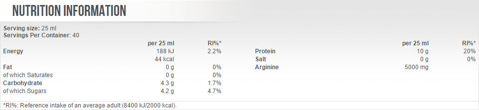 Arginine Liquid 1000 ml.  SCITEC - Nutra Best Bulgaria
