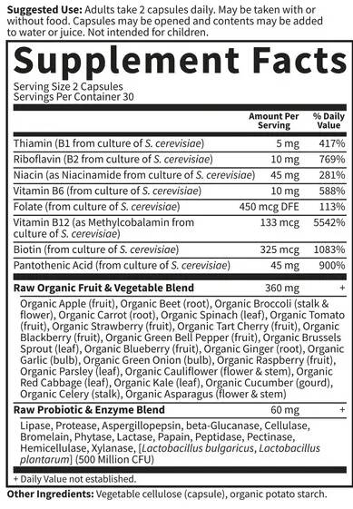 Vitamin Code / RAW B-Complex - 120 капсули  Garden Of Life - Nutra Best Bulgaria