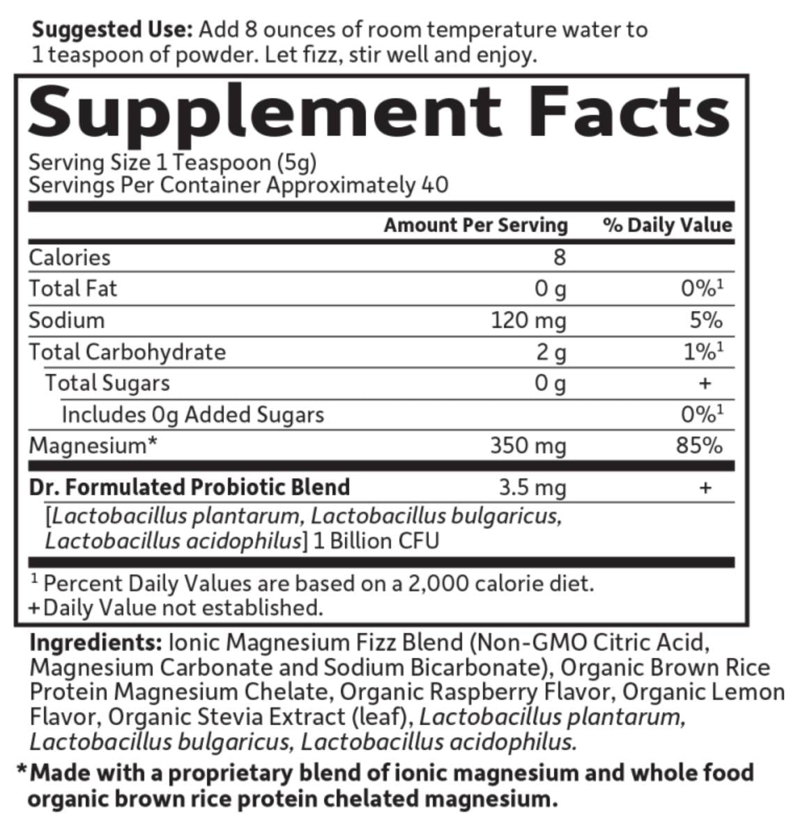 Dr. Formulated Whole Food Magnesium - 197 грама  Garden Of Life - Nutra Best Bulgaria