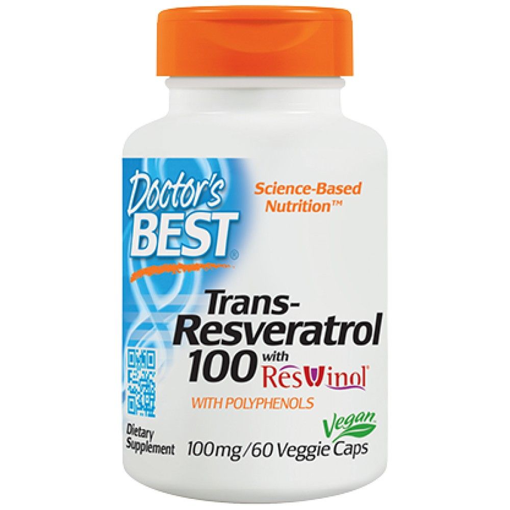 Trans-Resveratrol 100 mg | with ResVinol-25 - 60 капсули  Doctor’s Best - Nutra Best Bulgaria