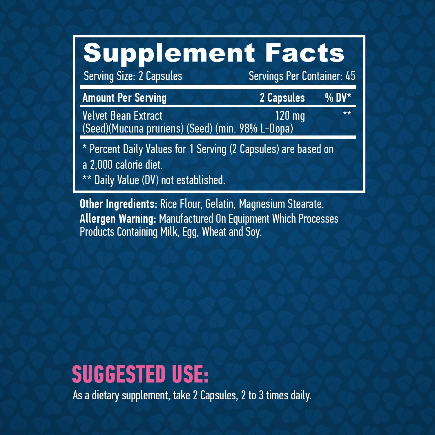 L-DOPA /Mucuna Pruriens Extract/ 90 Caps.  Haya Labs - Nutra Best Bulgaria