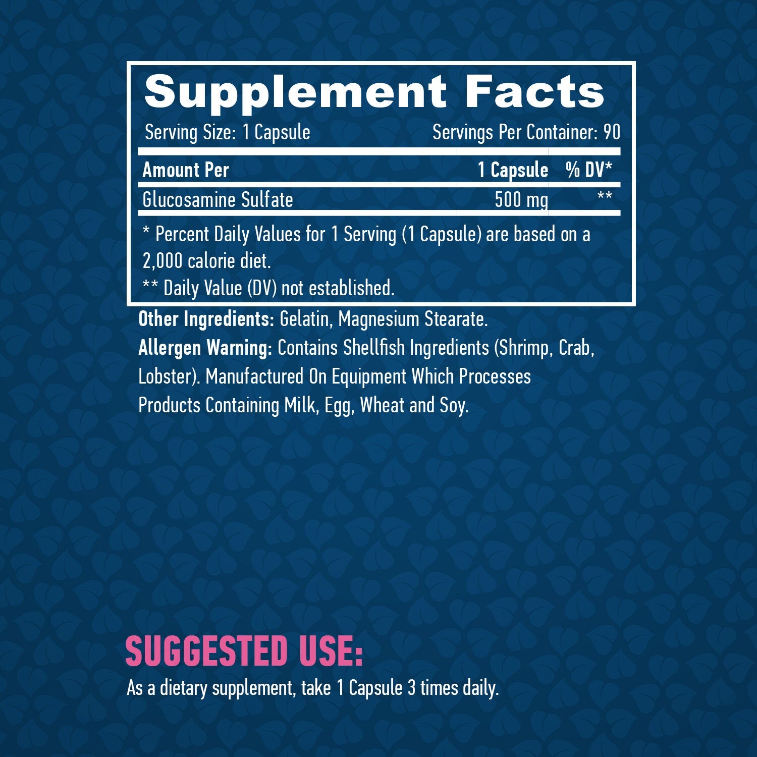 Glucosamine Sulfate 500mg. / 90 Caps.  Haya Labs - Nutra Best Bulgaria