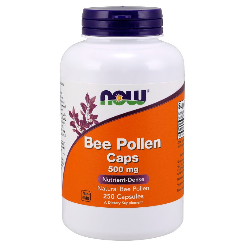 Bee Pollen 500 mg - 250 capsules  NOW Foods - Nutra Best Bulgaria