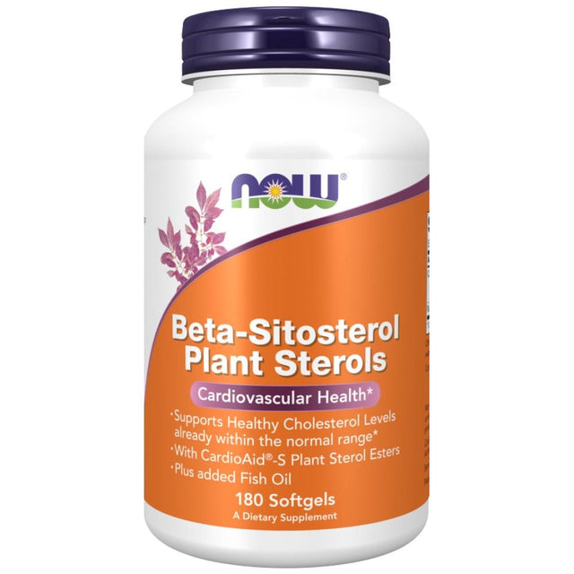 Beta-Sitosterol Plant Sterols - 180 Гел капсули  NOW Foods - Nutra Best Bulgaria