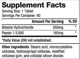 Betaine HCL 650 mg / 90 Tabs  Biovea - Nutra Best Bulgaria