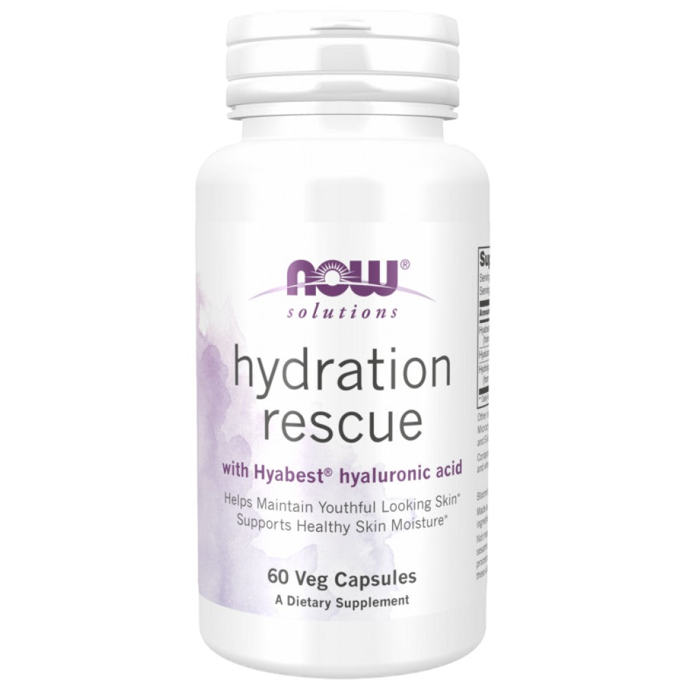 Hydration Rescue | with Hyabest® - 60 капсули  NOW Foods - Nutra Best Bulgaria