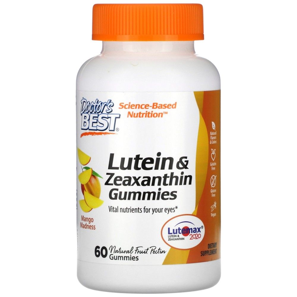 BEST Lutein & Zeaxanthin Gummies - 60 желирани бонбони  Doctor’s Best - Nutra Best Bulgaria