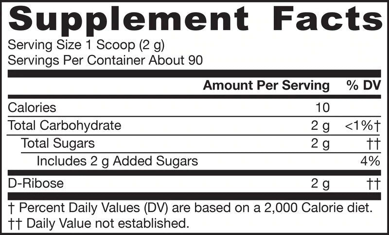 D-Ribose Powder - Рибоза 200 ГРАМА  Jarrow Formulas - Nutra Best Bulgaria