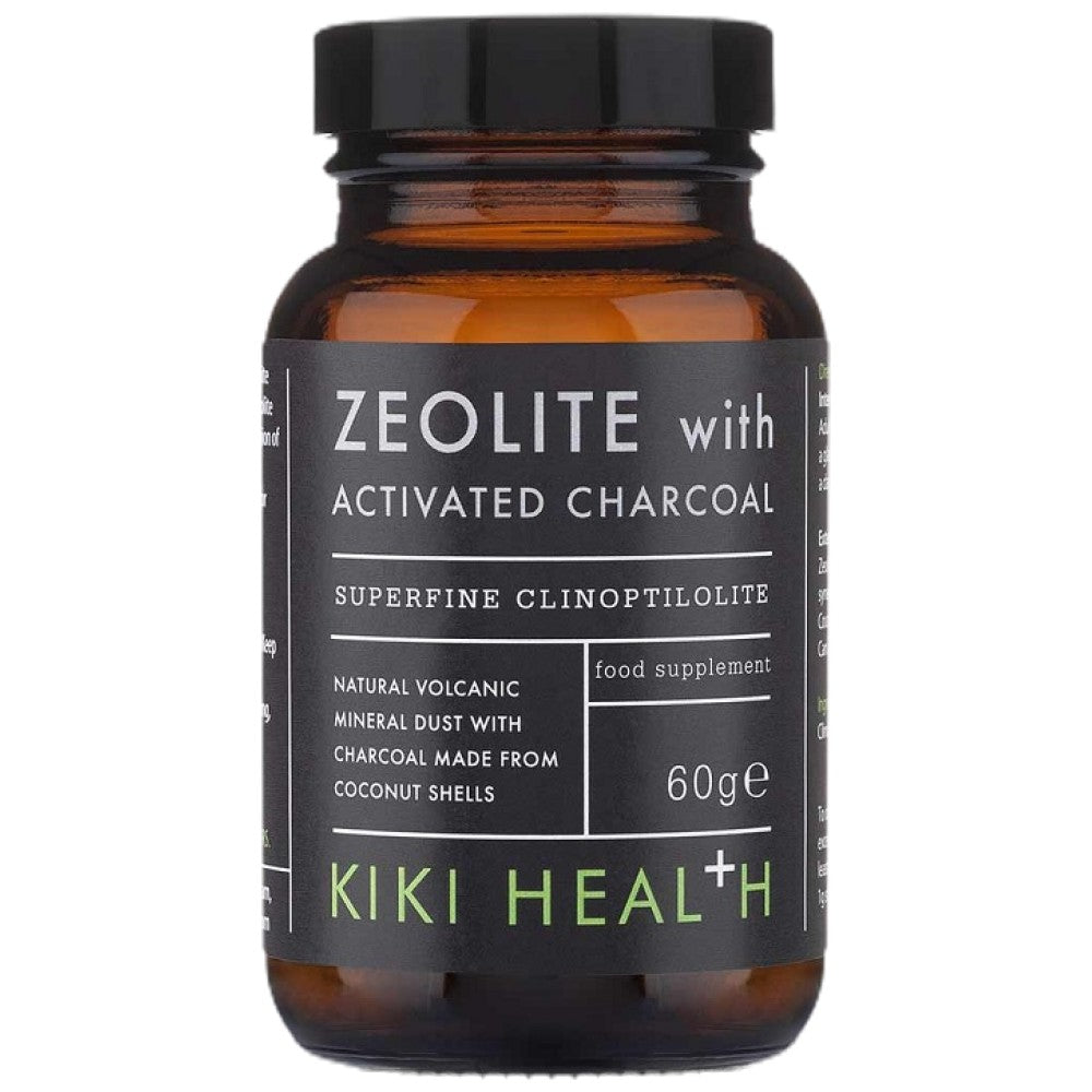 Zeolite With Activated Charcoal Powder - 60 грама  KIKI Health - Nutra Best Bulgaria
