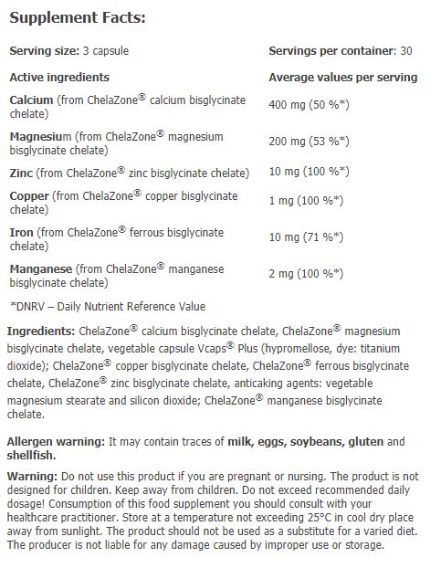 ChelaZone® MultiChel® Complete 6 Bisglycinate Chelate / 90 Vcaps /промо/  Преоценени - Nutra Best Bulgaria