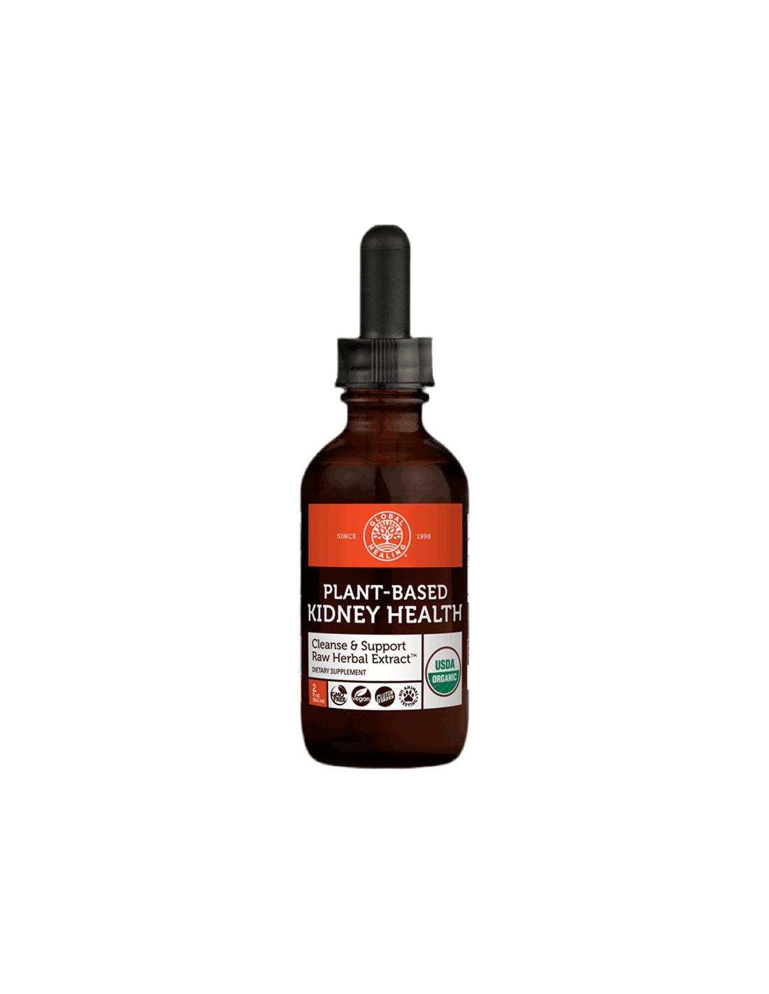 Plant-Based Kidney Health Cleanse & Support Raw Herbal Extract / Билкова смес за здрави бъбреци, 59.2 ml Global Healing  Global Healing - Nutra Best Bulgaria