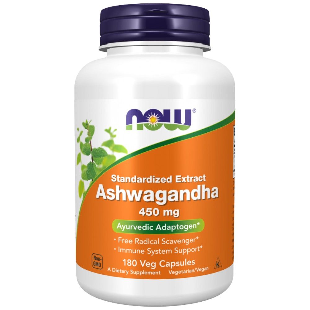 Ashwagandha Extract 450 mg - 90 капсули  NOW Foods - Nutra Best Bulgaria