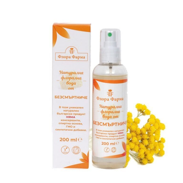 Натурална флорална вода от безсмъртниче – 200 мл FLORA PHARMA  Флора Фарма - Nutra Best Bulgaria