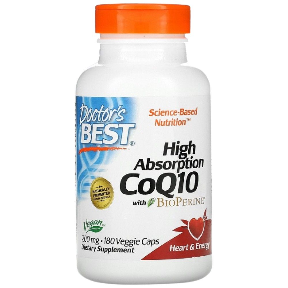BEST CoQ10 with Bioperine 200 mg - 180 капсули  Doctor’s Best - Nutra Best Bulgaria
