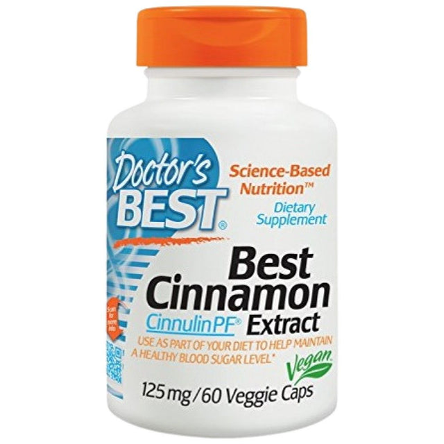 BEST Cinnamon Extract with CinnulinPF 125 mg - 60 капсули  Doctor’s Best - Nutra Best Bulgaria