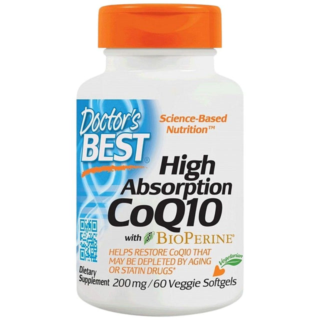 BEST CoQ10 with Bioperine 200 mg - 60 Гел капсули  Doctor’s Best - Nutra Best Bulgaria