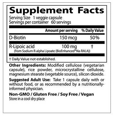 BEST R-Lipoic Acid / Stabilized NA-R-ALA 100 mg - 180 капсули  Doctor’s Best - Nutra Best Bulgaria