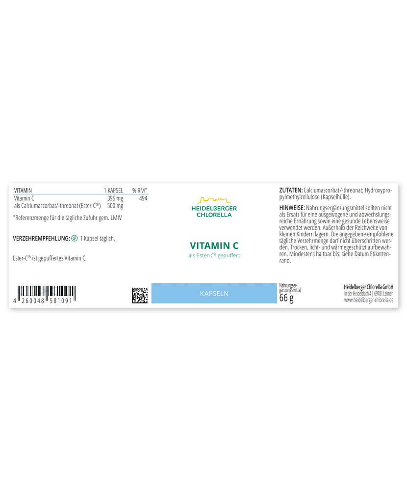 Витамин C Като Естер С – Мощен Антиоксидант За Здраве И Жизненост  Heidelberger Chlorella - Nutra Best Bulgaria