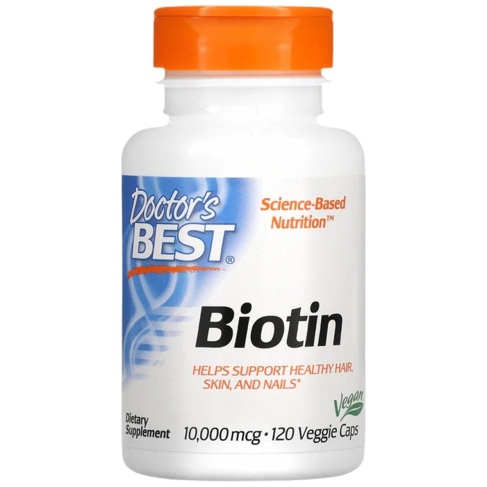 Biotin 10000 mcg - 120 капсули  Doctor’s Best - Nutra Best Bulgaria