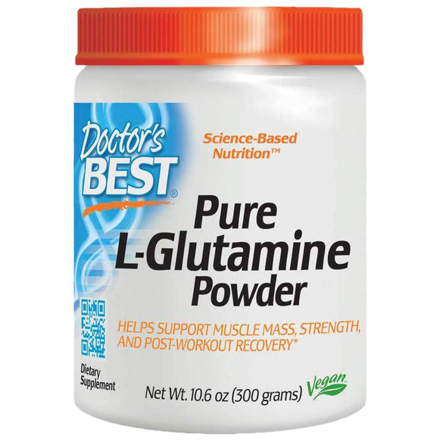 BEST Pure L-Glutamine Powder - 300 грама  Doctor’s Best - Nutra Best Bulgaria