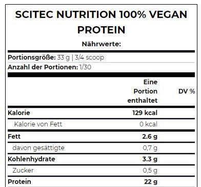 100% Vegan Protein / 33 g  SCITEC - Nutra Best Bulgaria