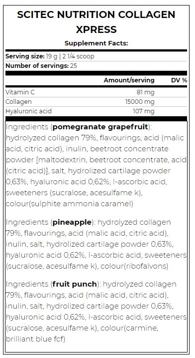 Collagen Xpress 0.475 kg  SCITEC - Nutra Best Bulgaria