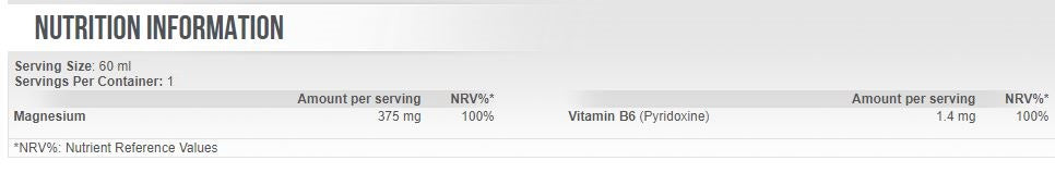 Magnesium + Vitamin B6 Shot / 60 ml  SCITEC - Nutra Best Bulgaria