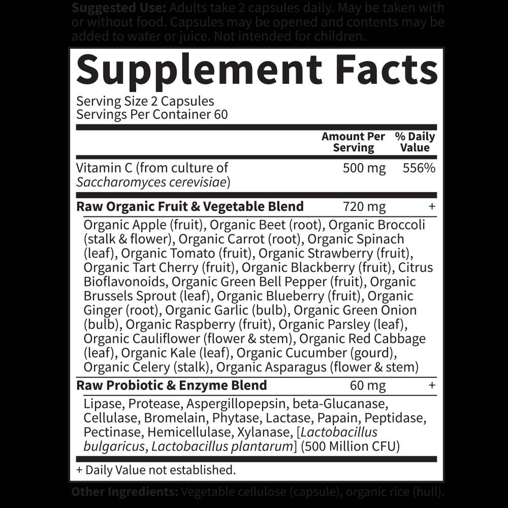 Vitamin Code / RAW Vitamin C - 120 капсули  Garden Of Life - Nutra Best Bulgaria