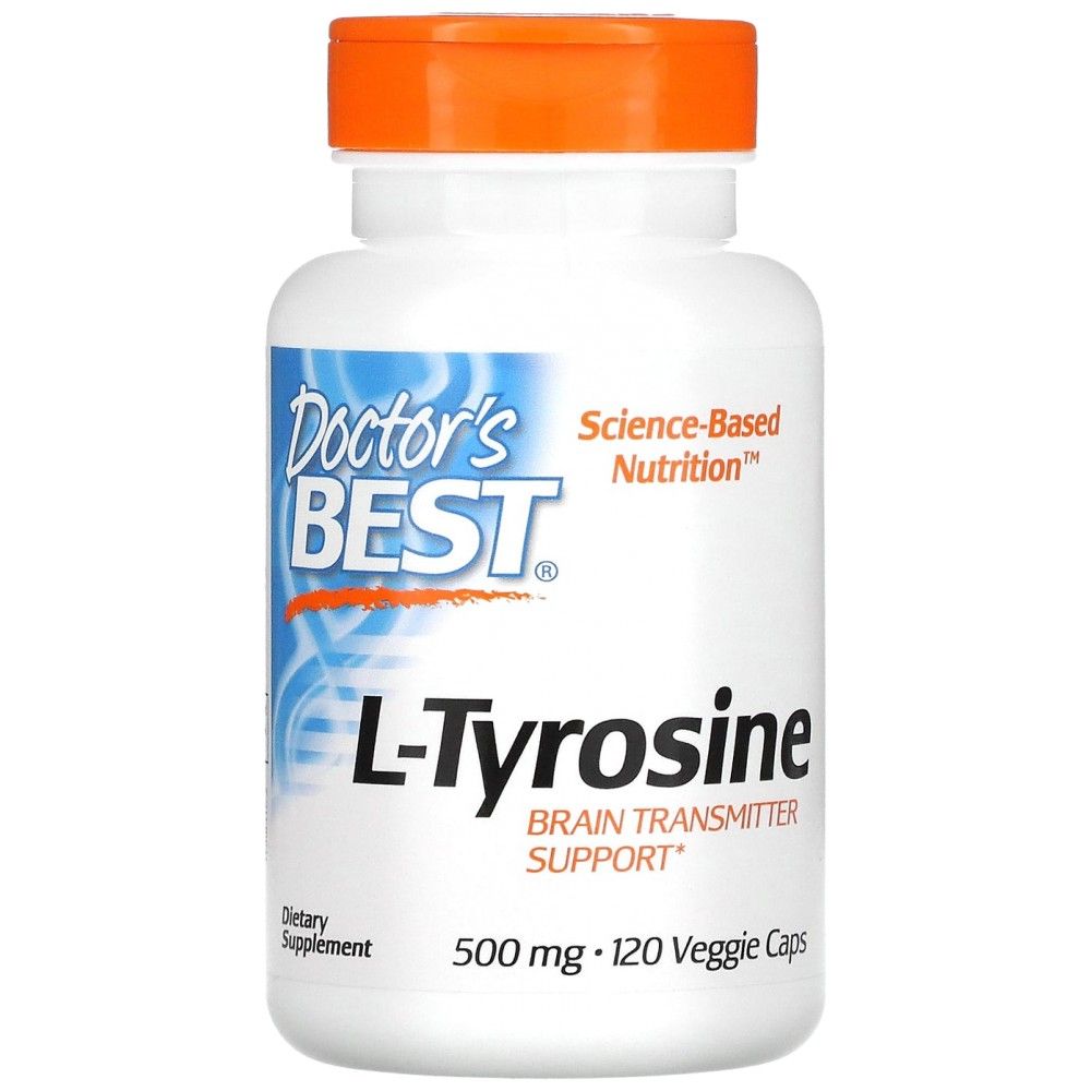 BEST L-Tyrosine 500 mg - 120 капсули  Doctor’s Best - Nutra Best Bulgaria