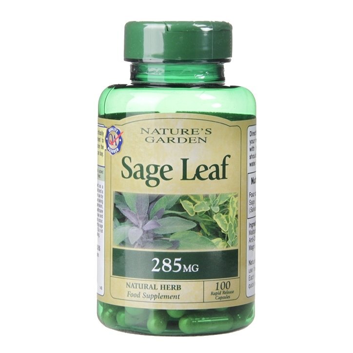 Салвия (Sage Leaf) (градински чай) 285мг 100 капсули HOLLAND & BARRETT  Holland and Barrett - Nutra Best Bulgaria