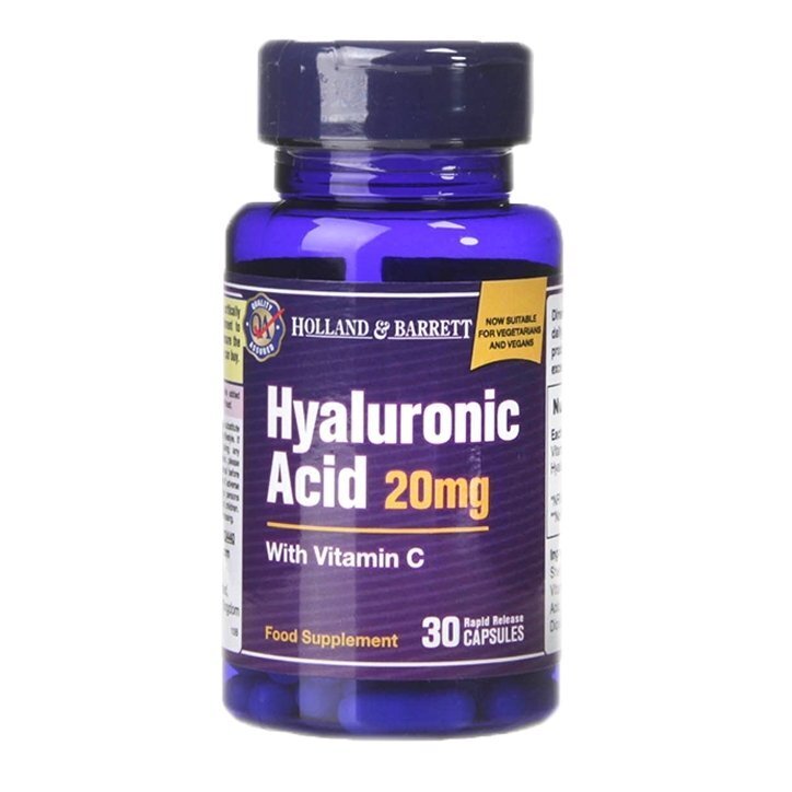 Hyaluronic Acid 20 mg / with Vitamin C - 30 капсули  Holland and Barrett - Nutra Best Bulgaria