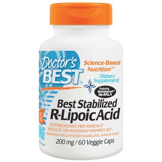 BEST R-Lipoic Acid / Stabilized NA-R-ALA 200 mg - 60 капсули  Doctor’s Best - Nutra Best Bulgaria