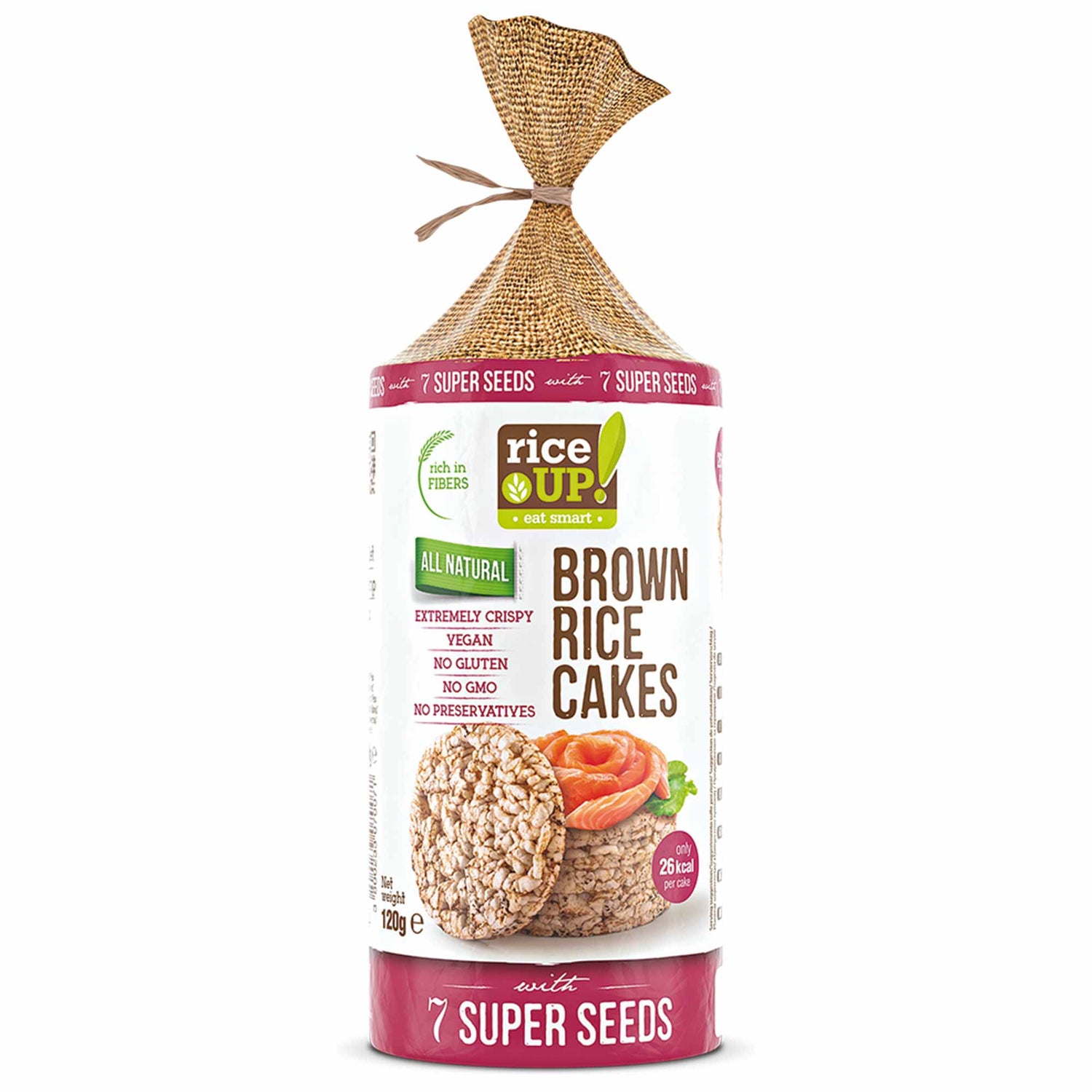 RiceUP! Brown Rice Cakes - 120g  RiceUP! - Nutra Best Bulgaria