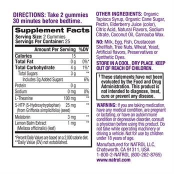 Relaxia Night Calm / 50 Gummies  NATROL - Nutra Best Bulgaria