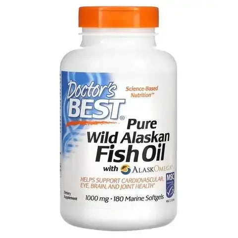 Pure Wild Alaskan Fish Oil 1000 mg (180 капсули, 180 дози) Doctor's Best  Doctor’s Best - Nutra Best Bulgaria