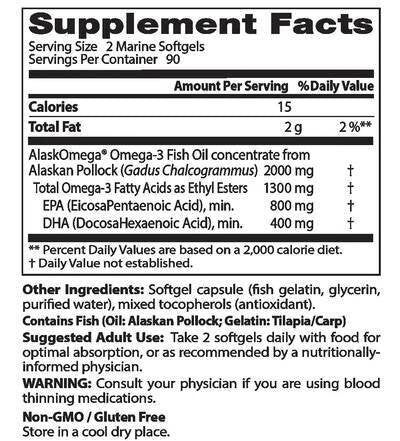 Pure Wild Alaskan Fish Oil 1000 mg (180 капсули, 180 дози) Doctor's Best  Doctor’s Best - Nutra Best Bulgaria