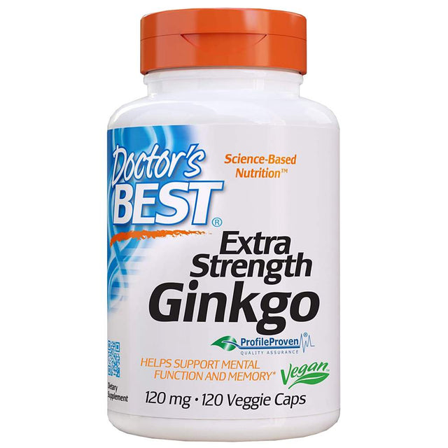 BEST Extra Strength Ginkgo 120 mg - 120 капсули  Doctor’s Best - Nutra Best Bulgaria