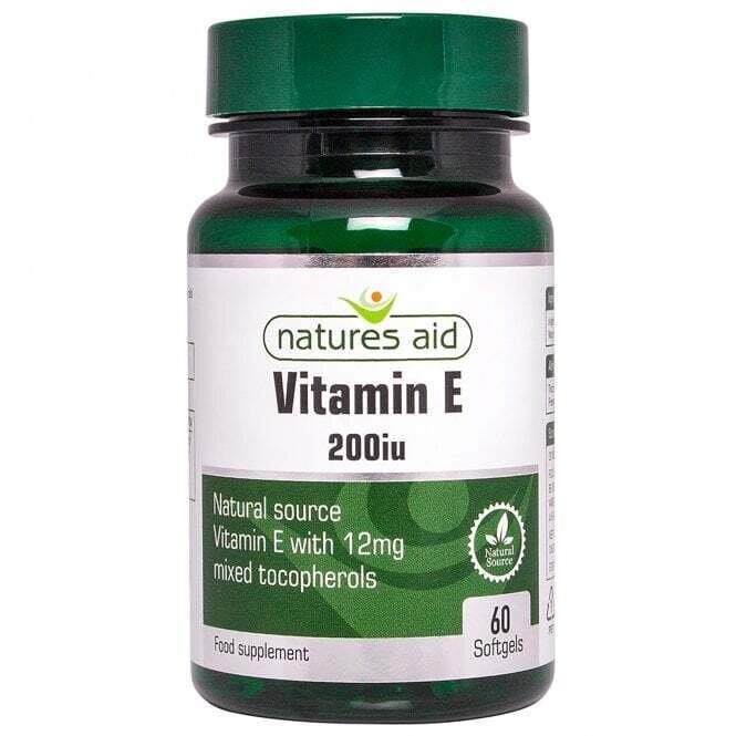 Витамин Е (Vitamin E) 200iu 60 капсули NaturesAid  Natures Aid - Nutra Best Bulgaria