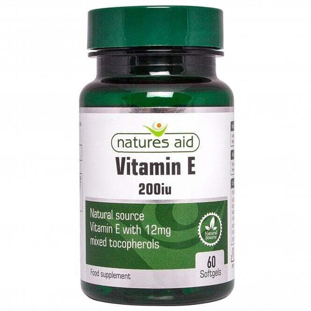 Витамин Е (Vitamin E) 200iu 60 капсули NaturesAid  Natures Aid - Nutra Best Bulgaria